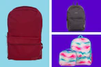 backpacks in a collage