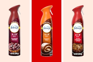3 febreze holiday sprays side by side