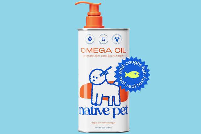 Native Pet Omega Fish Oil Supplements, as Low as $9.87 on Amazon (Reg. $25) card image