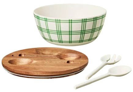 Magnolia Serving Bowl and Utensil Set