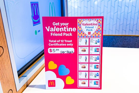 McDonald's Valentine Coupon Packs Are Here (And They're $5 This Year)