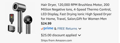 Cart gofuch hair dryer amazon