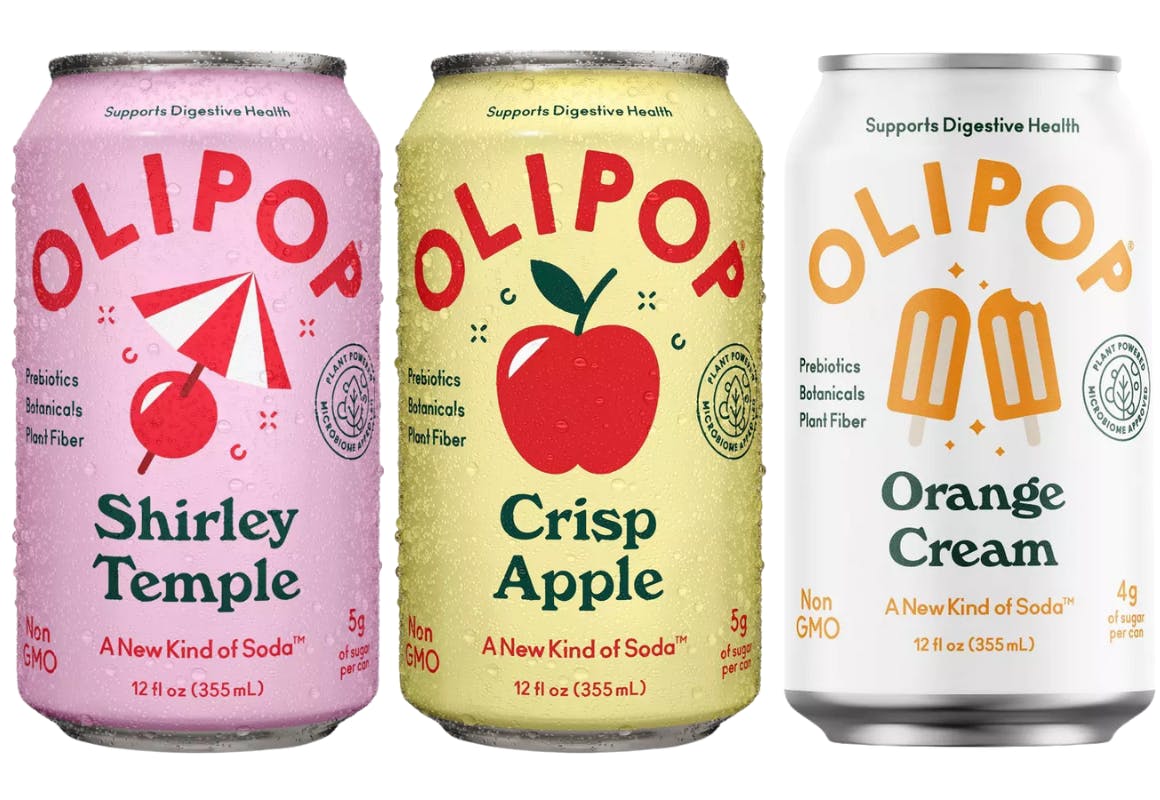 3 Olipop Prebiotic Soda Cans