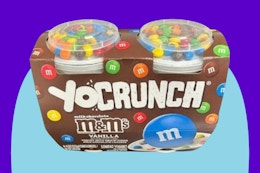a package of YoCrunch cups M&Ms
