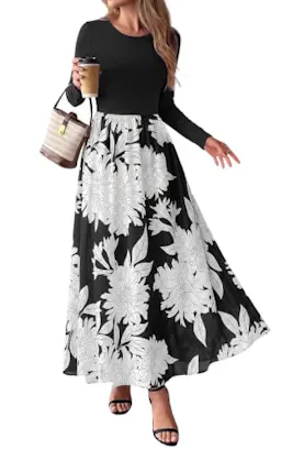 KIRUNDO Women's Long Sleeve Dress