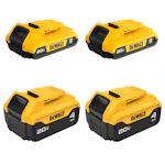 DEWALT 20V Battery 4-Pack