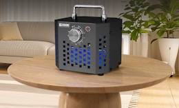 an ozone generator on a wooden table