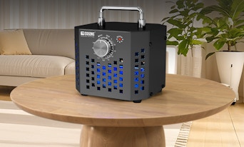 an ozone generator on a wooden table
