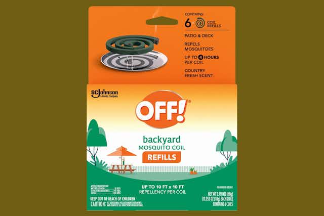 OFF Backyard Mosquito Repellent Coil 6-Pack, as Low as $2.01 on Amazon card image