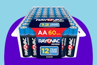 Stock photo of Rayovac AA 60-count pack of batteries