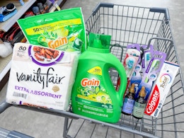 gain colgate oral-b sheamoisture vanity fair items in walgreens cart