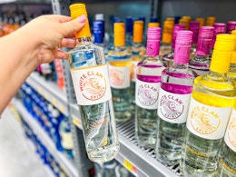 hand holding White Claw Vodka