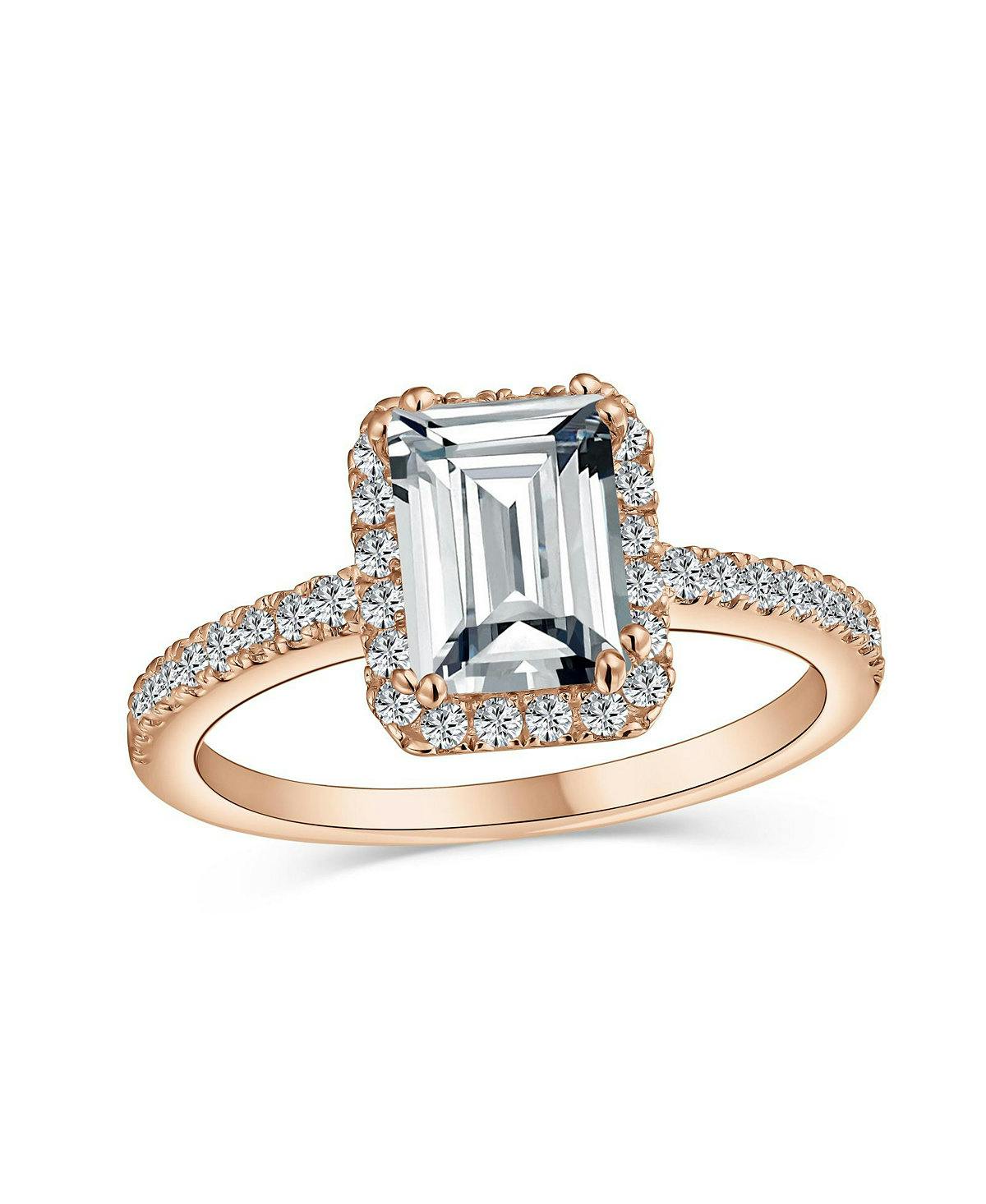 Art Deco Halo CZ Promise Ring