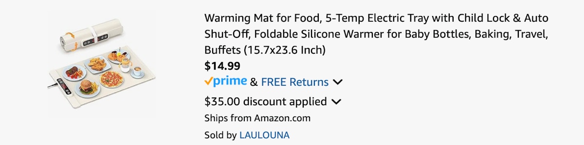 Amazon Food Warming Mat 2025