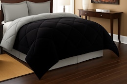 AI Image created by ChatGPT of the Elegant Comfort King 3-piece bed set in bedroom setting