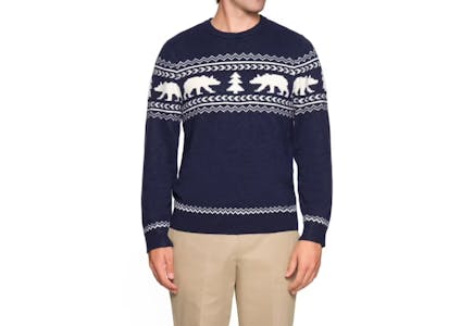 Lands' End Men's Fair Isle Sweater