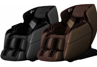 brown and black zero gravity massage chairs