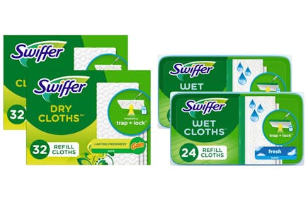 4 Swiffer Refill Packs