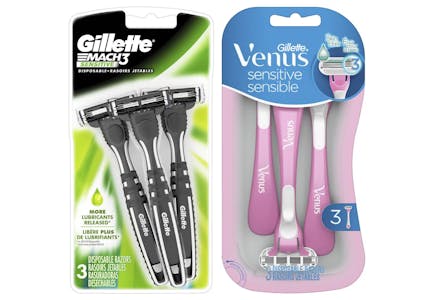 1 Gillette + 1 Venus Razors
