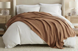 Linens & Hutch Waffle Weave Blankets