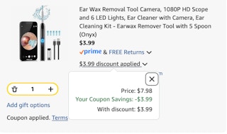 ear wax kit Amazon receipt