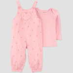 Baby Cherries Bodysuit and Overalls Set