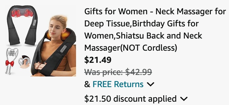 ifgoooo  Gifts for Women - Neck Massager for Deep Tissue