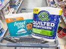 quilted northern and angel soft toilet paper in walgreens cart