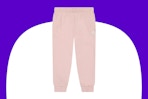 Stock photo of peach Reebok toddler fleece joggers