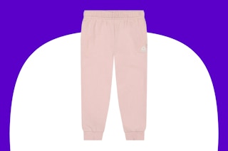 Stock photo of peach Reebok toddler fleece joggers