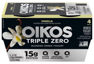 4 Oikos Triple Zero Yogurt 4-Packs
