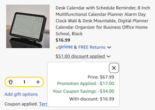 digital desk calendar