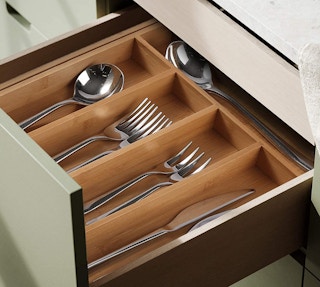 Bamboo Expandable Silverware Organizer