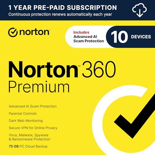 Norton 360 Premium 1-Year Subscription
