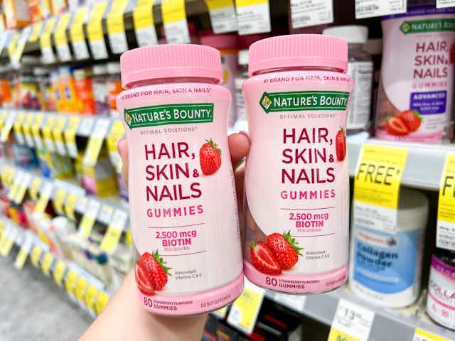 Nature's Bounty Hair, Skin & Nails Gummies, as Low as $2.92 at Walgreens card image