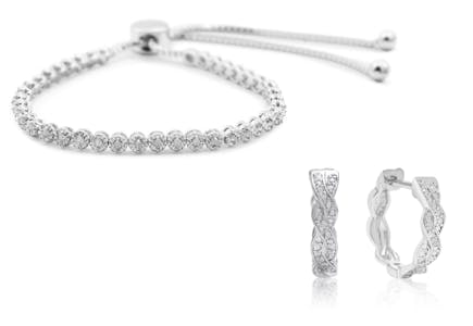 Diamond Bracelet + Free Earrings ($729.98 Value)