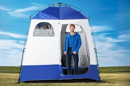 Camping Deal: 2-Room Shower Tent, Now $49 (Reg. $129) card image