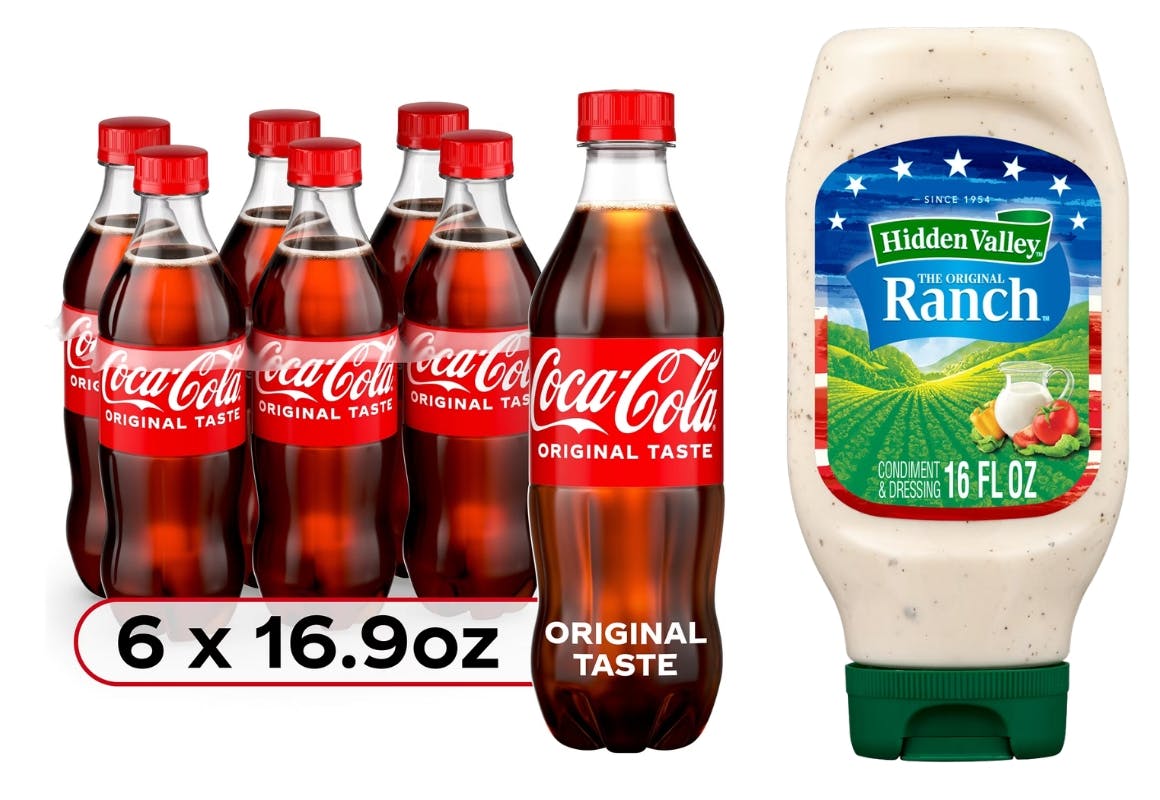 3 Coca-Cola + 1 Hidden Valley
