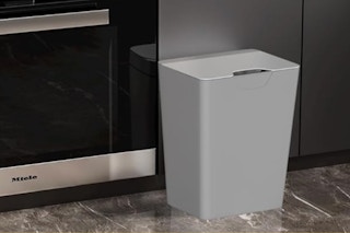 trash can in ktichen