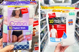 Stock Up on Hanes Basics at Walmart — Prices Start at $7 card image