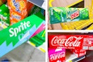 dollar general coca-cola, sprite, mountain dew 3-photo collage