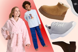 Target Clothing: Kids robe & pajama set + Women's shoes (Sketchers & Boots)