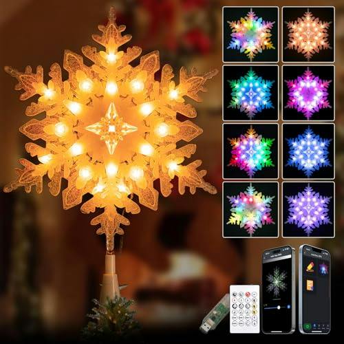 Smart Christmas Snowflake Tree Topper