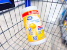 Great Value Disinfecting Wipes in Walmart shopping cart