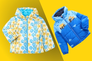 Lego Toddler Puffer Jackets in two different prints
