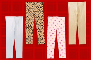 4 colors of the Garanimals Toddler Leggings (stock images)