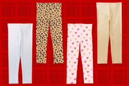4 colors of the Garanimals Toddler Leggings (stock images)