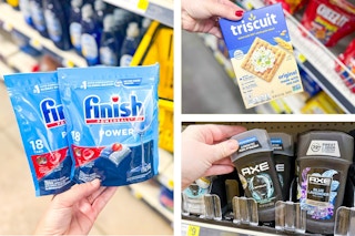 dollar general triscuit, axe, finish 3-photo collage