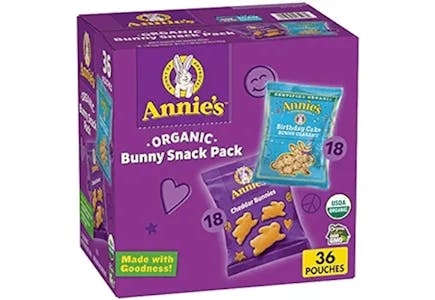 3 Annie's Organic Bunny Snacks 36-Pack