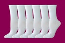 a 6 pair pack of crew socks